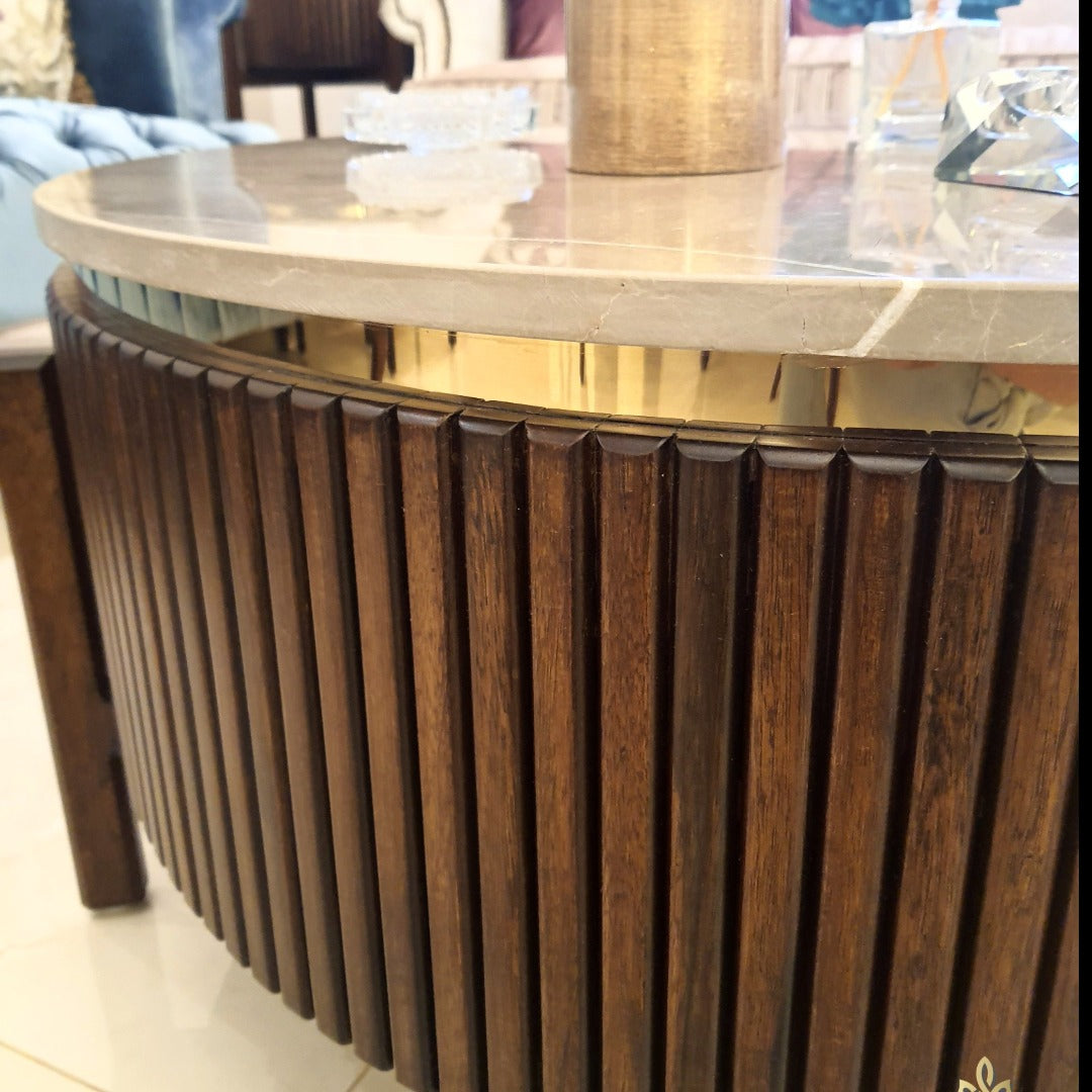 Rounded Strips Center Table